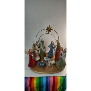 vintage holiday collections Classic Elements ceramic nativity set Table Top Deco
